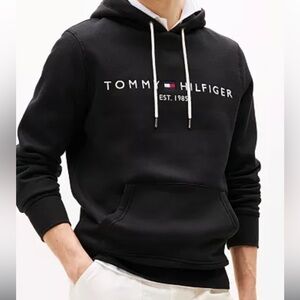 Tommy Hilfiger Black Hoodie with Logo